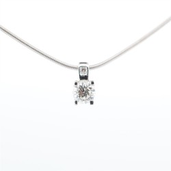 Collier Or Blanc Diamant 