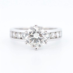 Solitaire Or Blanc Diamant...