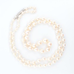 Collier Or Blanc Perle 