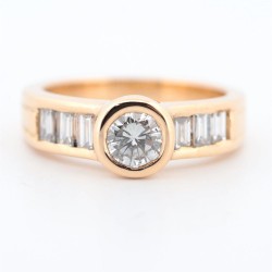 Solitaire Or Jaune Diamant...