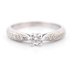 Solitaire Or Blanc Diamant 