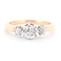 Bague Or et Platine Diamant 