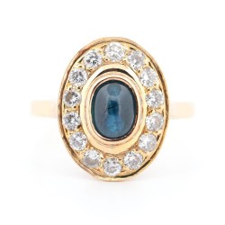 Bague Or Jaune Saphir et...
