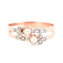 Bague Or Jaune Perle et...