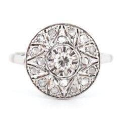 Bague Or et Platine Diamant...