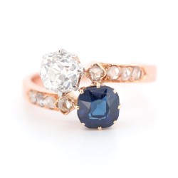 Bague Or et Platine Saphir...