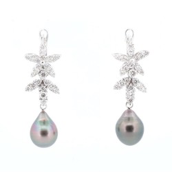 Boucles d'oreilles Or Blanc...