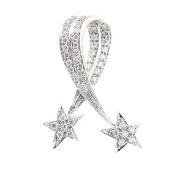 Pendentif Or Blanc Diamant...