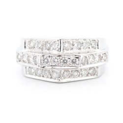 Bague Or Blanc Diamant 