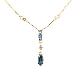 Collier Or Jaune Saphir et...