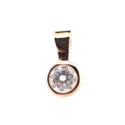 Pendentif Or Rose Diamant 