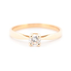 Solitaire Or Jaune Diamant 