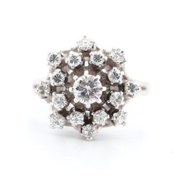 Bague Or Blanc Diamant en...