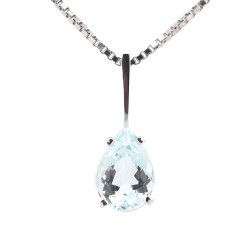 Pendentif Or Blanc Pierre...