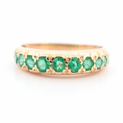 Bague Or Jaune Emeraude en...