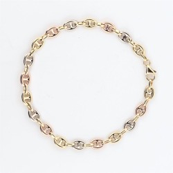 Bracelet Trois ors maille...