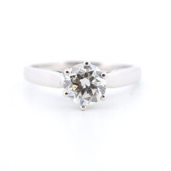 Solitaire Or Blanc Diamant 