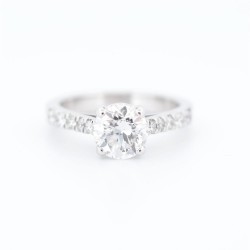 Solitaire Or Blanc Diamant...