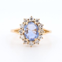 Bague Or Jaune Saphir et...