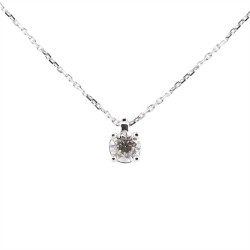 Collier Or Blanc Diamant 