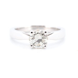 Solitaire Or Blanc Diamant 