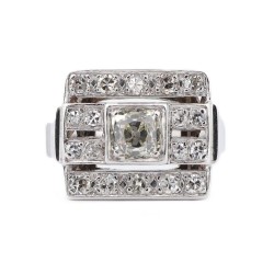 Bague Or et Platine Diamant...