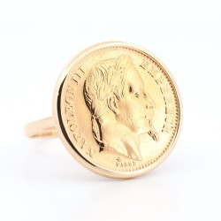 Bague Or Jaune porte-pièce...