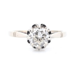 Solitaire Or Blanc Diamant...