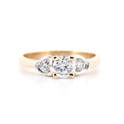 Solitaire Or Jaune Diamant 