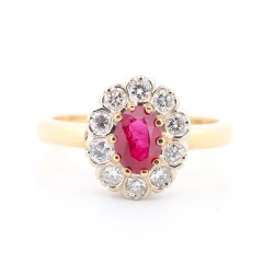 Bague Or Bicolore Rubis et...