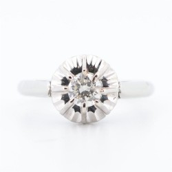 Solitaire Or Blanc Diamant...