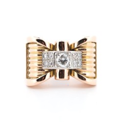 Bague Or et Platine Diamant...